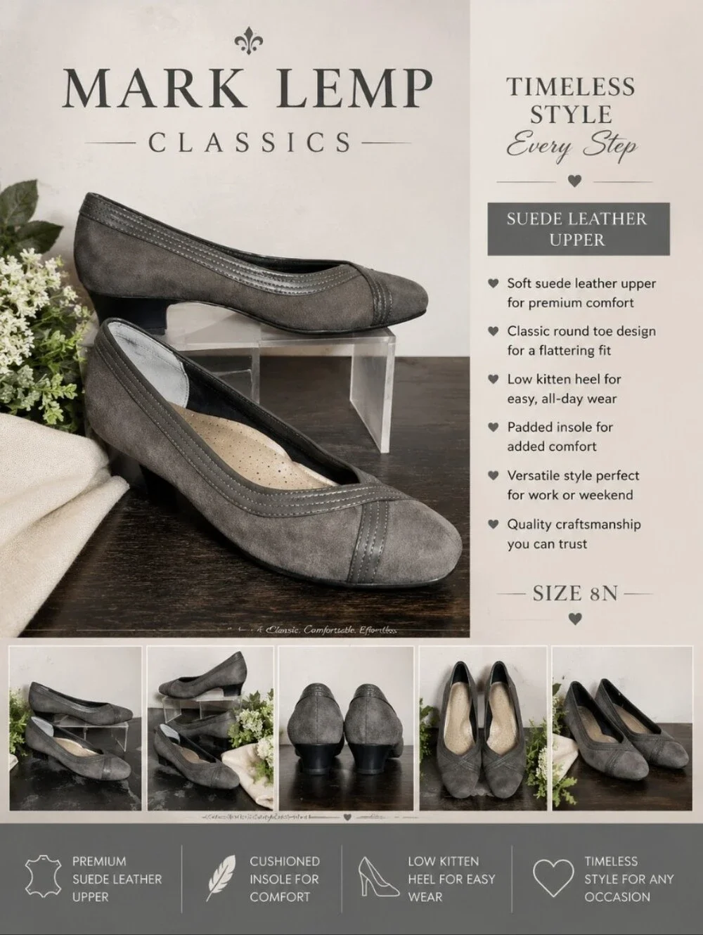 MARK LEMP Classics Suede Leather Upper 8N